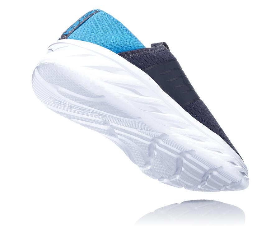 Sandálias Hoka One One Masculino Azul Marinho/Branco - Ora Recovery - 728-XRNPAJ